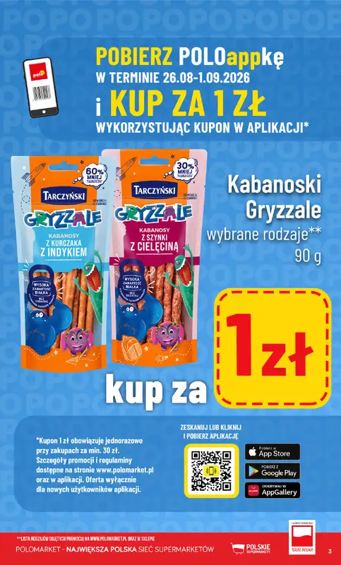POLOmarket - gazetka promocyjna Kupuj taniej z aplikacją lub polokartą od środy 26.08 do wtorku 01.09 - strona 3