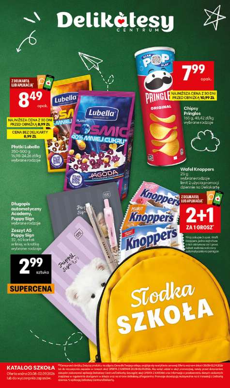 Delikatesy Centrum - gazetka promocyjna Katalog szkoła  do środy 02.09