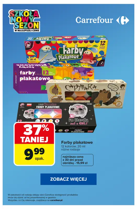 Carrefour - gazetka promocyjna SUPER OFERTY na artykuły szkolne! od wtorku 25.08 do poniedziałku 31.08 - strona 4