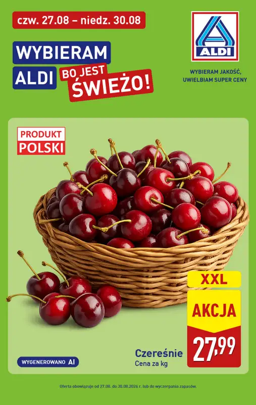 Aldi - gazetka promocyjna Czereśnie w super CENIE!  