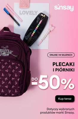 Sinsay - gazetka promocyjna WYBRANE PLECAKI I PIÓRNIKI DO -50% od wtorku 25.08 