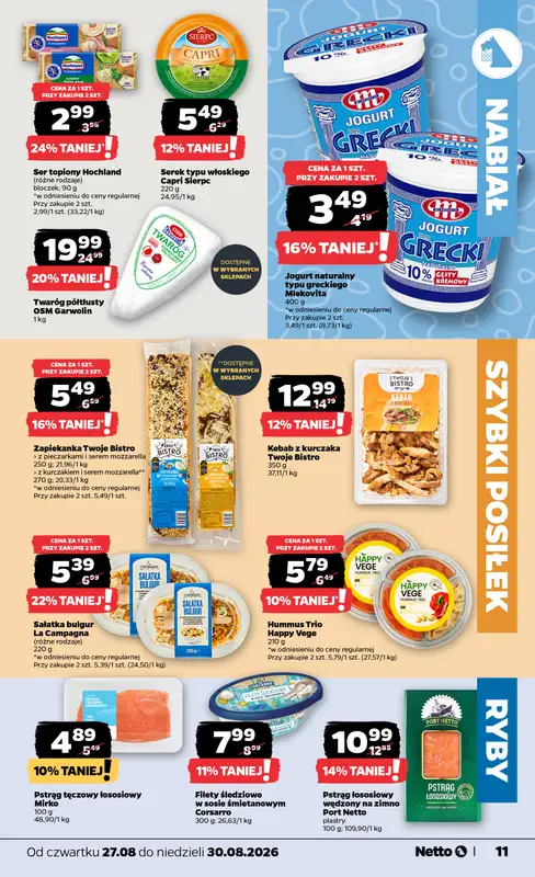 Netto - gazetka promocyjna Gazetka Spożywcza od czwartku 27.08 do niedzieli 30.08 - strona 11