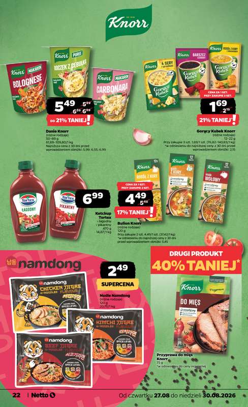 Netto - gazetka promocyjna Gazetka Spożywcza od czwartku 27.08 do niedzieli 30.08 - strona 22