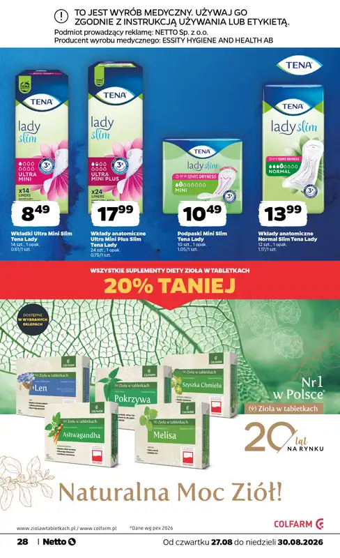 Netto - gazetka promocyjna Gazetka Spożywcza od czwartku 27.08 do niedzieli 30.08 - strona 28