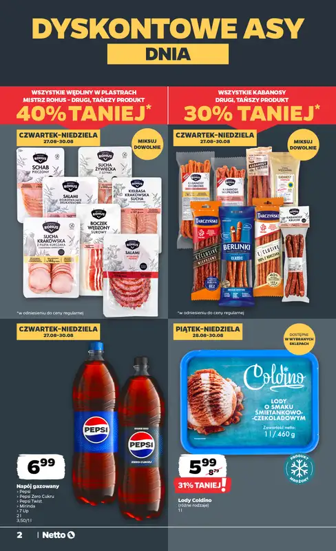 Netto - gazetka promocyjna Gazetka Spożywcza od czwartku 27.08 do niedzieli 30.08 - strona 2
