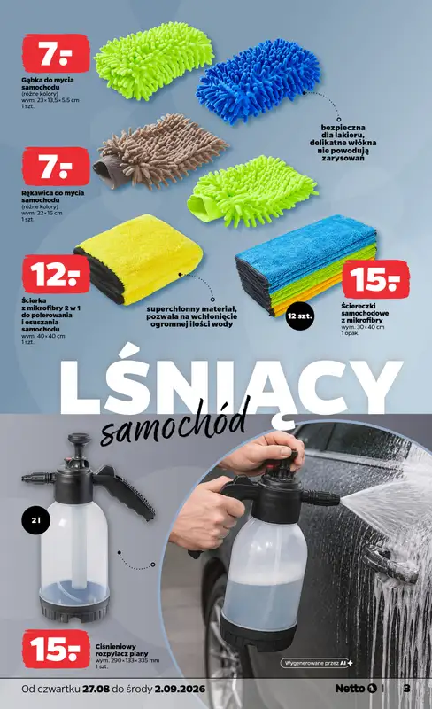 Netto - gazetka promocyjna Inspiracje tygodnia Samochodowy Niezbędnik od czwartku 27.08 do środy 02.09 - strona 3