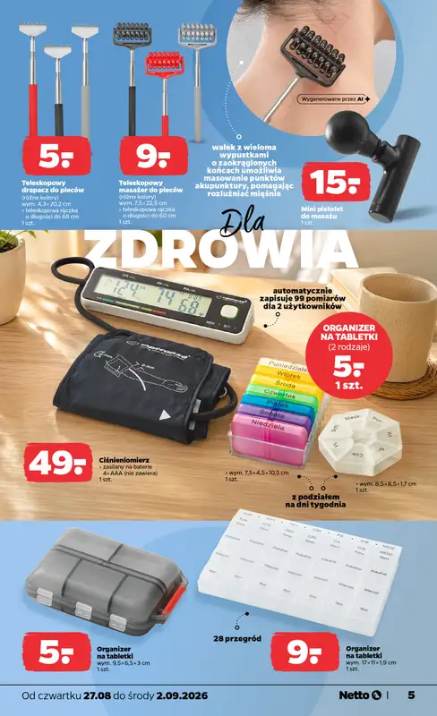 Netto - gazetka promocyjna Inspiracje tygodnia Samochodowy Niezbędnik od czwartku 27.08 do środy 02.09 - strona 5