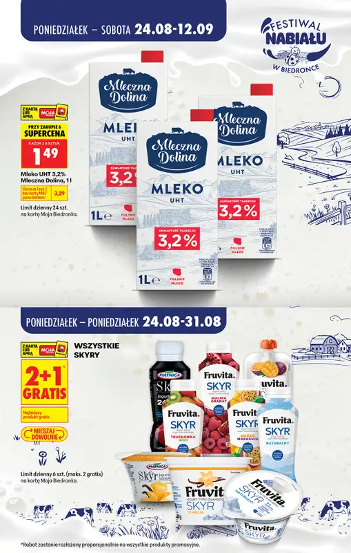 Biedronka - gazetka promocyjna Festiwal nabiału od wtorku 25.08 do soboty 12.09 - strona 8