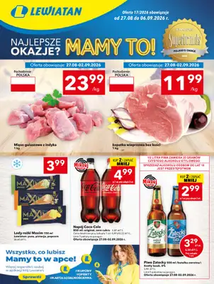 LEWIATAN - gazetka promocyjna Mamy TO w Lewiatanie – Kujawy od czwartku 27.08 do niedzieli 06.09