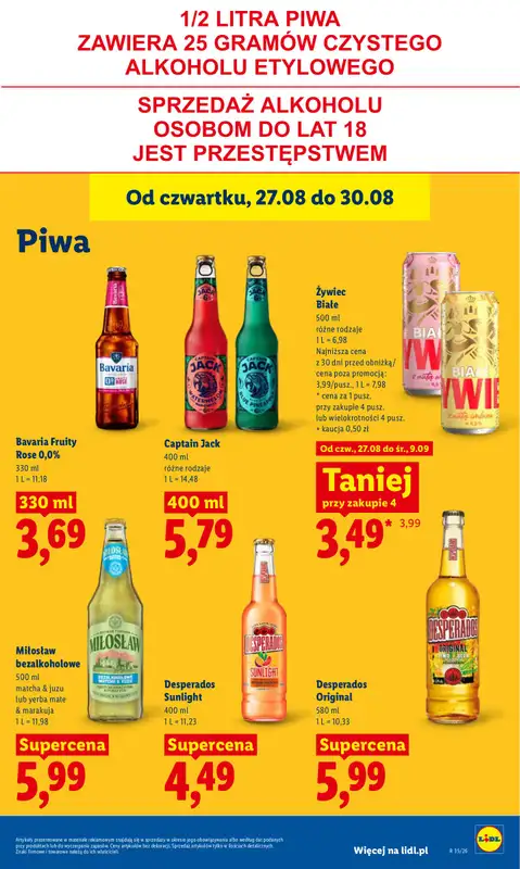 Lidl - gazetka promocyjna Oferta od czwartku od czwartku 27.08 do niedzieli 30.08 - strona 67