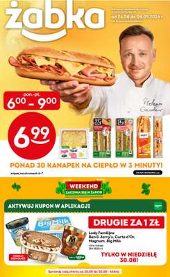 Żabka - gazetka promocyjna Gazetka od środy 26.08 do wtorku 08.09