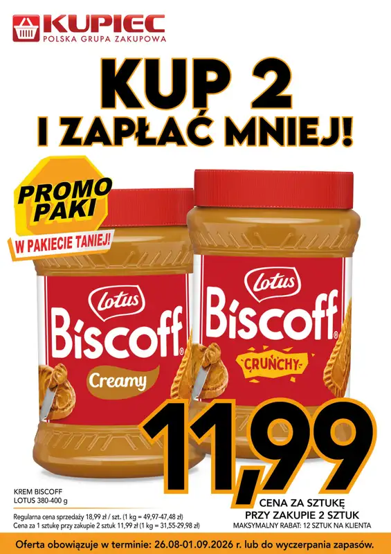 Kupiec - gazetka promocyjna Promopaki od środy 26.08 do wtorku 01.09 - strona 3