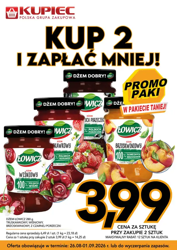 Kupiec - gazetka promocyjna Promopaki od środy 26.08 do wtorku 01.09 - strona 8