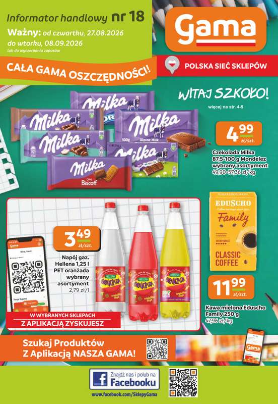 Gama - gazetka promocyjna Gazetka od czwartku 27.08 do wtorku 08.09