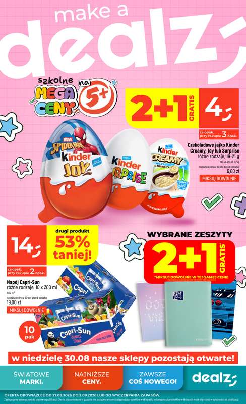 Dealz - gazetka promocyjna Make a Dealz!  do środy 02.09