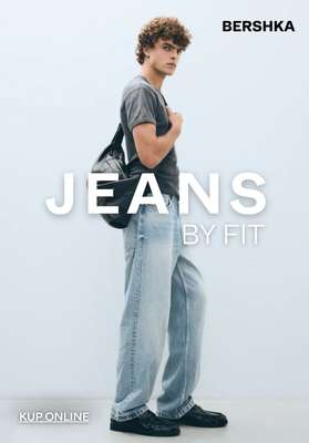 Bershka - gazetka promocyjna JEANS BY FIT - kolekcja męska od czwartku 27.08 