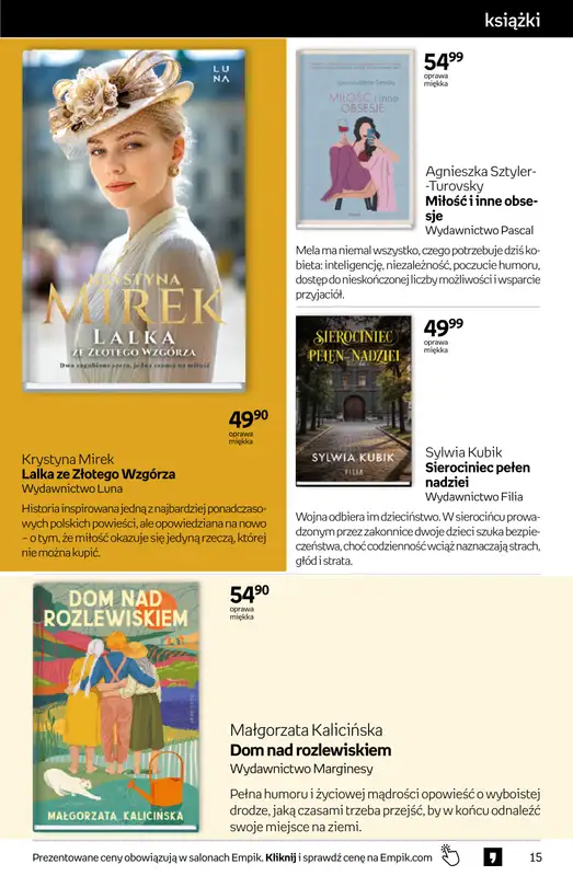 Empik - gazetka promocyjna Tom kultury: książki od środy 26.08 do wtorku 08.09 - strona 15