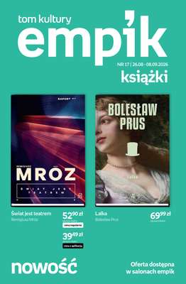 Empik - gazetka promocyjna Tom kultury: książki od środy 26.08 do wtorku 08.09