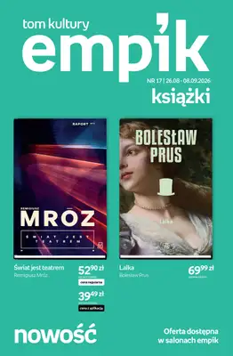 Empik - gazetka promocyjna Tom kultury: książki od środy 26.08 do wtorku 08.09