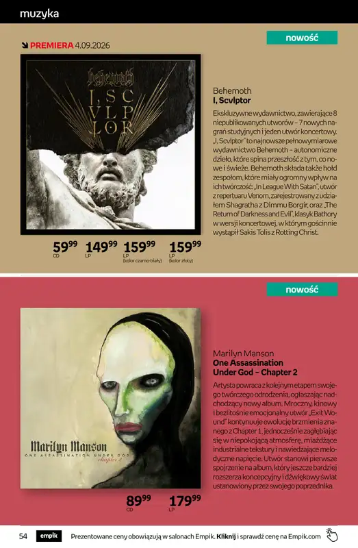 Empik - gazetka promocyjna Tom kultury: muzyka od środy 26.08 do wtorku 08.09 - strona 5