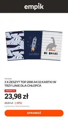 Empik - gazetka promocyjna Artykuły szkolne - promocja! od środy 26.08 do poniedziałku 31.08 - strona 10