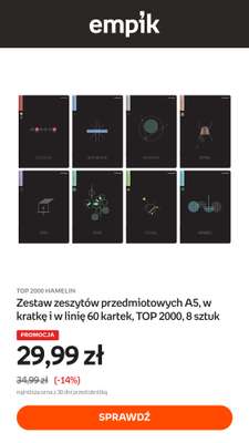 Empik - gazetka promocyjna Artykuły szkolne - promocja! od środy 26.08 do poniedziałku 31.08