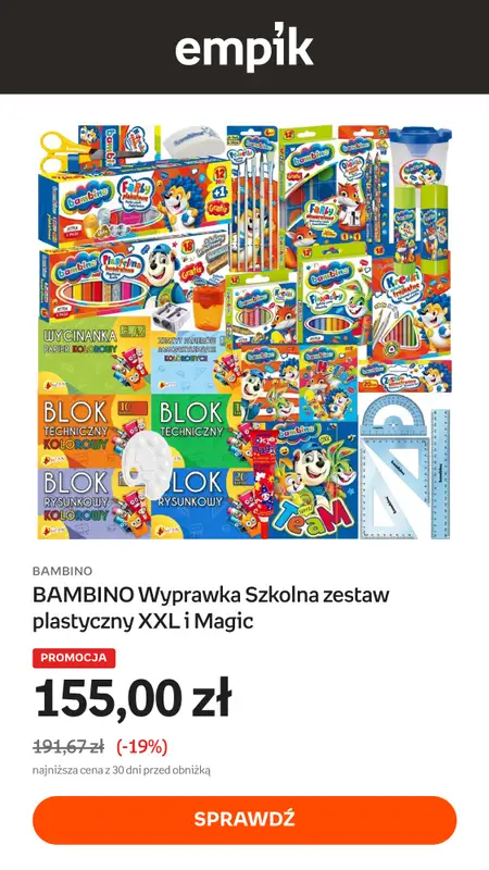 Empik - gazetka promocyjna Artykuły szkolne - promocja! od środy 26.08 do poniedziałku 31.08 - strona 8