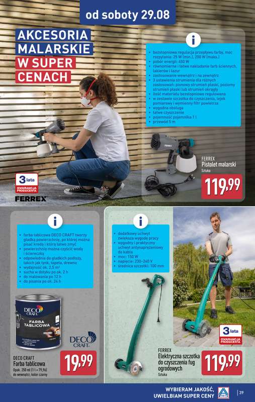 Aldi - gazetka promocyjna Pełny katalog! od poniedziałku 24.08 do niedzieli 30.08 - strona 39
