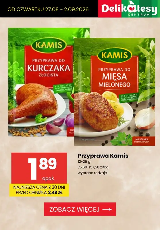 Delikatesy Centrum - gazetka promocyjna Produkty na OBIAD - sprawdź promocje! od czwartku 27.08 do środy 02.09 - strona 8