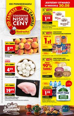Biedronka - gazetka promocyjna Od poniedziałku od poniedziałku 24.08 do niedzieli 30.08