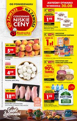 Biedronka - gazetka promocyjna Od poniedziałku, Z ladą tradycyjną od poniedziałku 24.08 do niedzieli 30.08