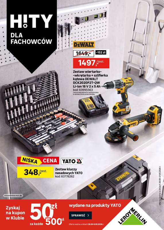 Leroy Merlin - gazetka promocyjna Katalog Hity dla fachowców od środy 26.08 do niedzieli 27.09