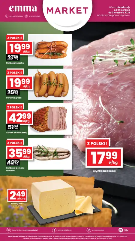 emma MARKET - gazetka promocyjna Oferta spożywcza Emma Market od czwartku 27.08 do środy 02.09 - strona 2