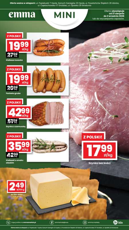 emma MARKET - gazetka promocyjna Oferta spożywcza Emma Mini od czwartku 27.08 do środy 02.09 - strona 2