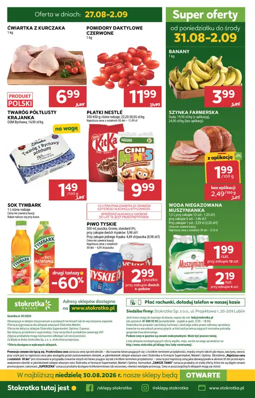 Stokrotka - gazetka promocyjna Gazetka Market od czwartku 27.08 do środy 02.09 - strona 34