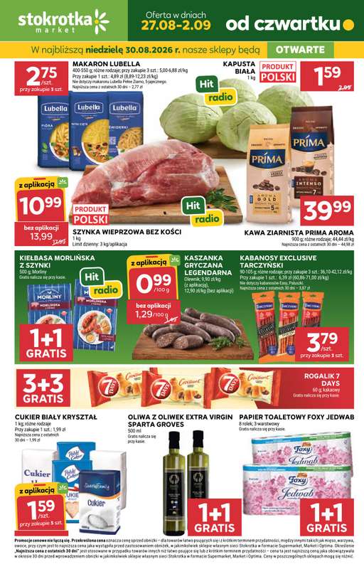 Stokrotka - gazetka promocyjna Gazetka Market od czwartku 27.08 do środy 02.09