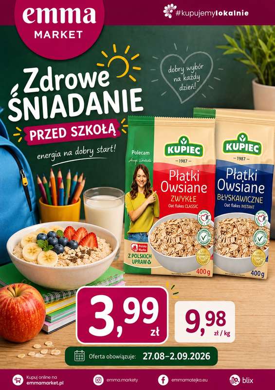 emma MARKET - gazetka promocyjna Plakaty promocyjne od czwartku 27.08 do środy 02.09