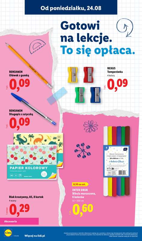 Lidl - gazetka promocyjna Kompletna Wyprawka W Megacenach od wtorku 14.07 do poniedziałku 31.08 - strona 60