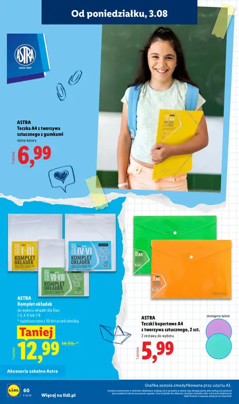 Lidl - gazetka promocyjna Kompletna Wyprawka W Megacenach od wtorku 14.07 do poniedziałku 31.08 - strona 62