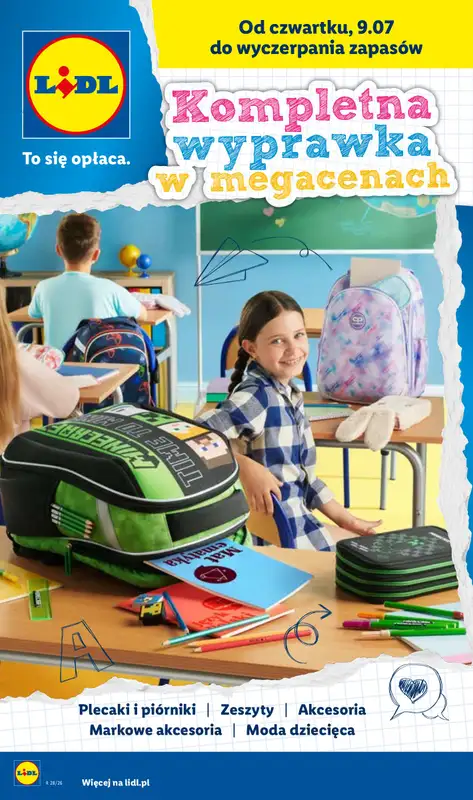 Lidl - gazetka promocyjna Kompletna Wyprawka W Megacenach  