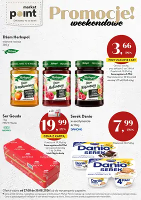 Market Point - gazetka promocyjna Promocje weekendowe od czwartku 27.08 do niedzieli 30.08