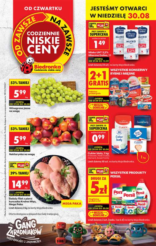Biedronka - gazetka promocyjna Od czwartku od czwartku 27.08 do środy 02.09