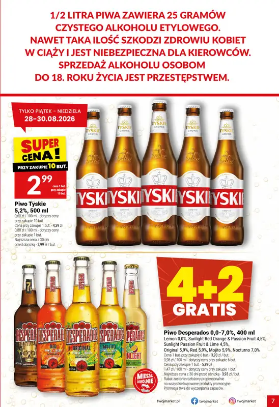 Twój Market - gazetka promocyjna Gazetka od środy 26.08 do wtorku 01.09 - strona 7