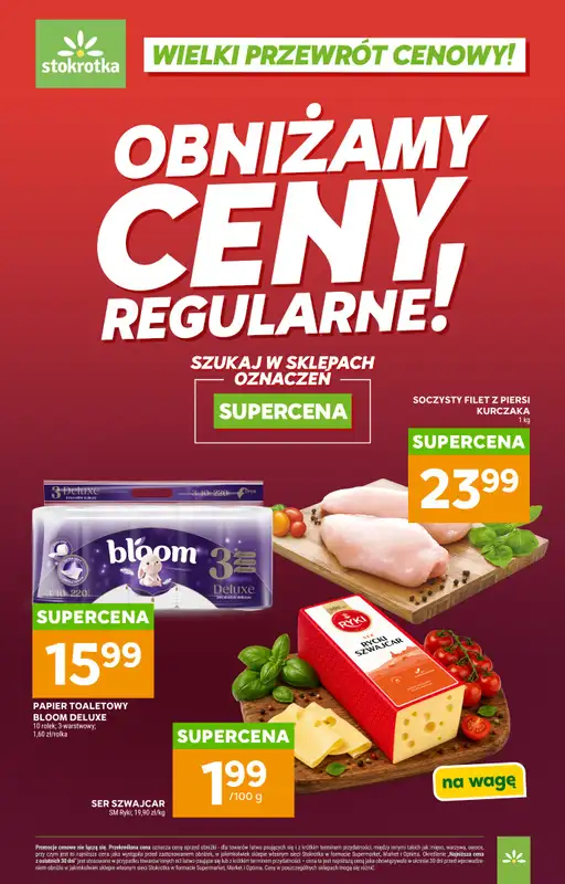 Stokrotka - gazetka promocyjna Wielki przewrót cenowy! od środy 05.08 do poniedziałku 31.08