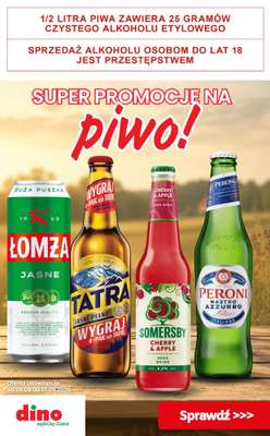 Dino - gazetka promocyjna Super promocje na piwo! od czwartku 27.08 do wtorku 01.09