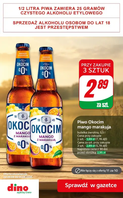 Dino - gazetka promocyjna Super promocje na piwo! od czwartku 27.08 do wtorku 01.09 - strona 5