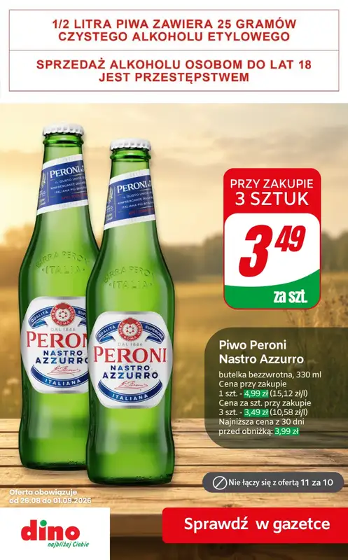 Dino - gazetka promocyjna Super promocje na piwo! od czwartku 27.08 do wtorku 01.09 - strona 6