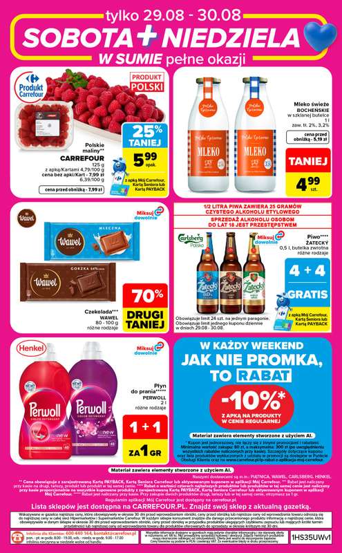 Carrefour - gazetka promocyjna Gazetka w sumie od czwartku weekend okazji od czwartku 27.08 do niedzieli 30.08 - strona 8