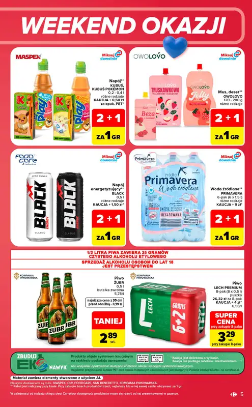 Carrefour - gazetka promocyjna Gazetka w sumie od czwartku weekend okazji od czwartku 27.08 do niedzieli 30.08 - strona 5