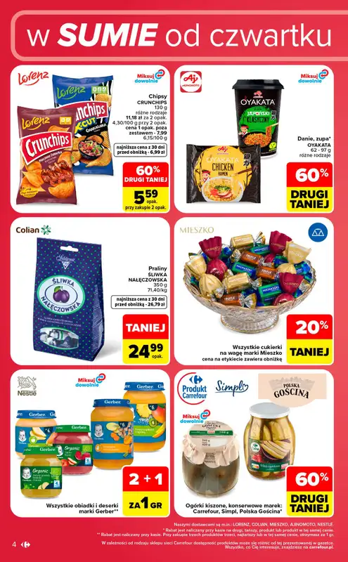 Carrefour - gazetka promocyjna Gazetka w sumie od czwartku weekend okazji od czwartku 27.08 do niedzieli 30.08 - strona 4